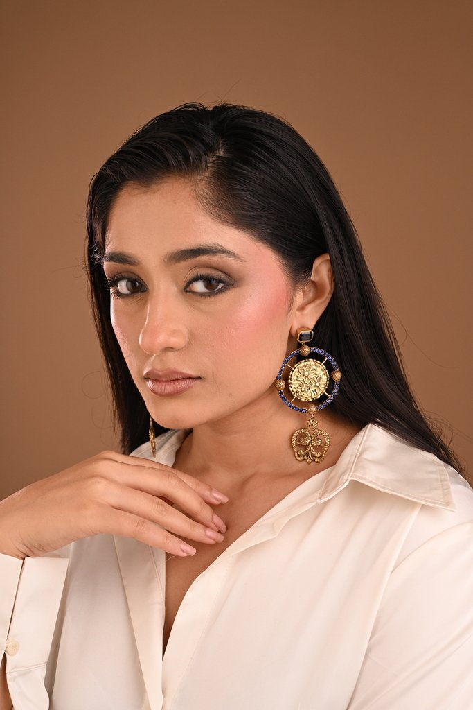 Sylph Nevy Blue Earrings